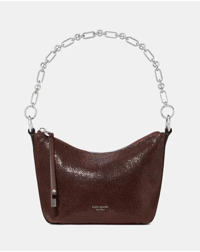 Kate Spade - Halo Dot Printed Suede Mini Chain Shoulder Bag
