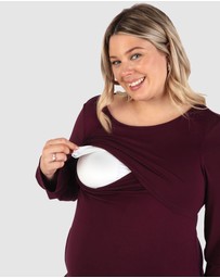 B Free Intimate Apparel - Bamboo Long Sleeve Maternity & Nursing Dress