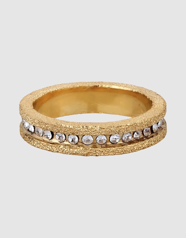 Elli Jewelry - Stardust Crystal Ring in Gold-Plated 925 Silver