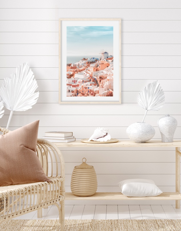 Olive et Oriel - Santorini Sunsets II Art Print