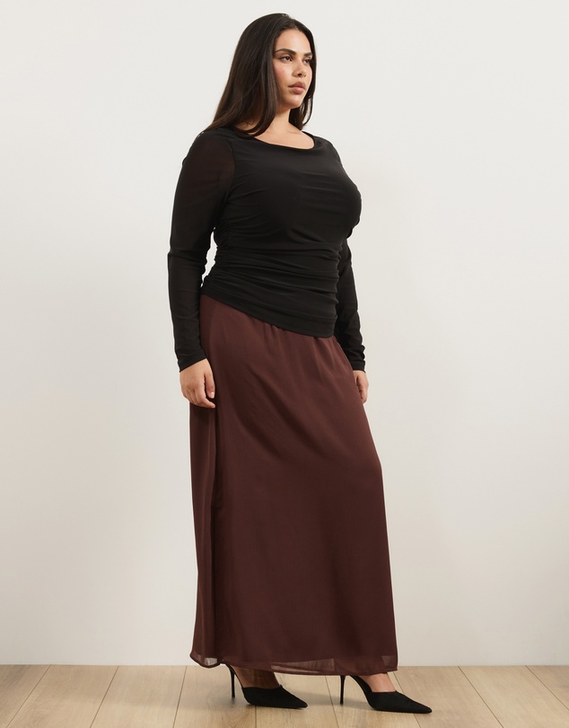 Atmos&Here Curvy - Melody Bias Maxi Skirt