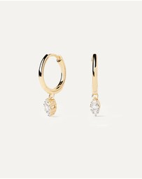 PDPAOLA - Diamonds and Gold Emi Hoop Earrings