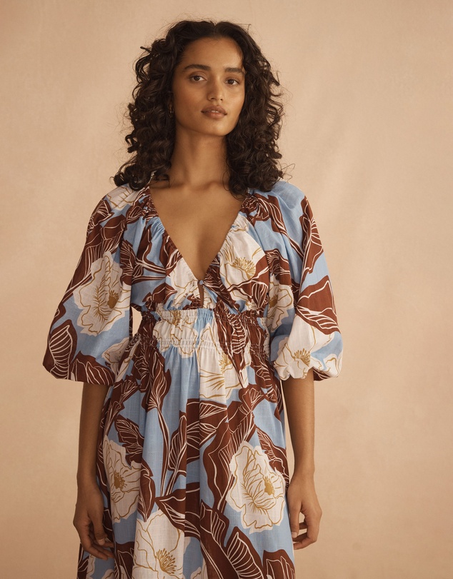 AUR OCEA - Plunge Blouson Dress