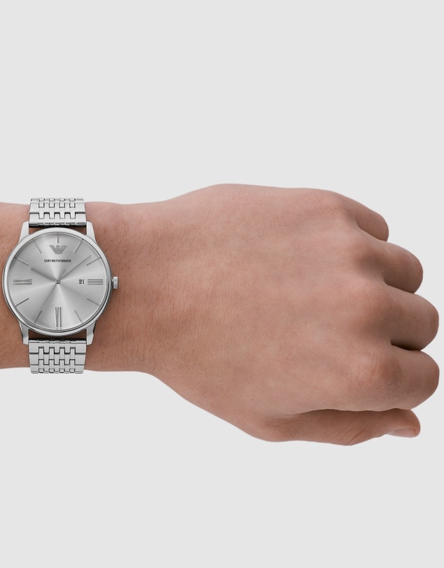 Emporio Armani - Silver Tone Analogue Watch