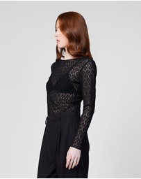 MVN - Tell Me More Lace Long Sleeve Top