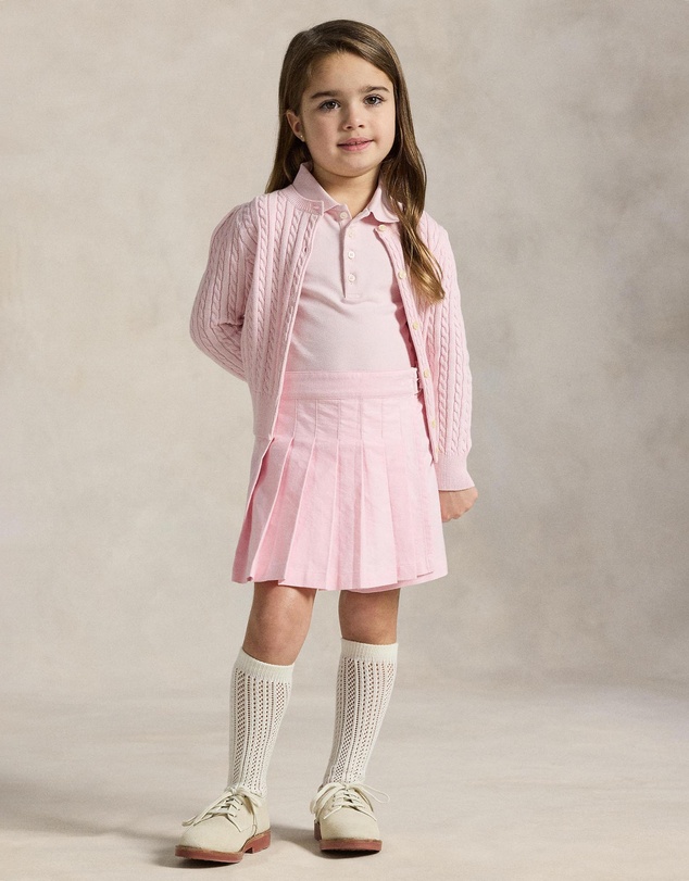 Polo Ralph Lauren - Pleated Cotton Oxford Faux-Wrap Skort - ICONIC EXCLUSIVE (2YRS-6.5YRS)