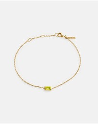 Kirstin Ash - Baguette Birthstone Bracelet August Peridot