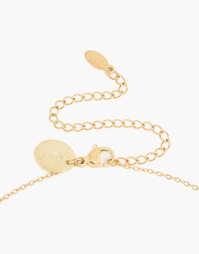 Lovisa - Waterproof Gold Plated Stainless Steel Cubic Zirconia Bow Pendant Necklace