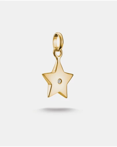 THOMAS SABO - THOMAS SABO Connect Charm star with white stone in Gold