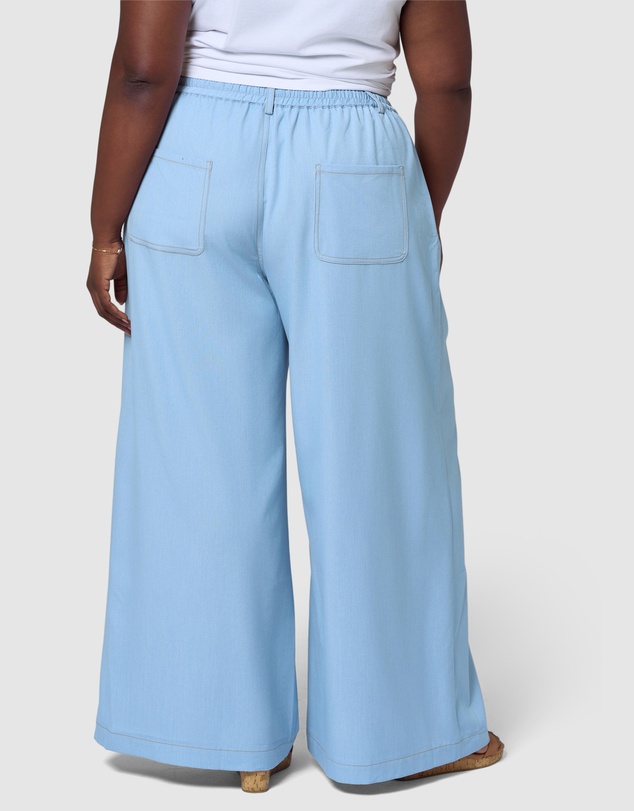 Indigo Tonic - Ava Luxe Chambray Wide Leg Pant