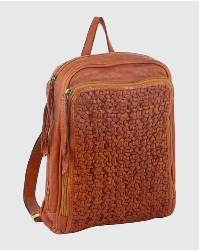 Pierre Cardin - Woven Leather Backpack