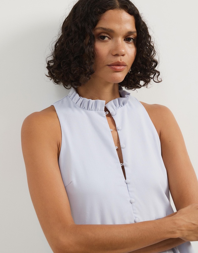 Atmos&Here - Aylah Tiered Linen Blend Mini Dress