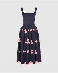 Stine Goya - Double Sided Crepe Corset Long Dress