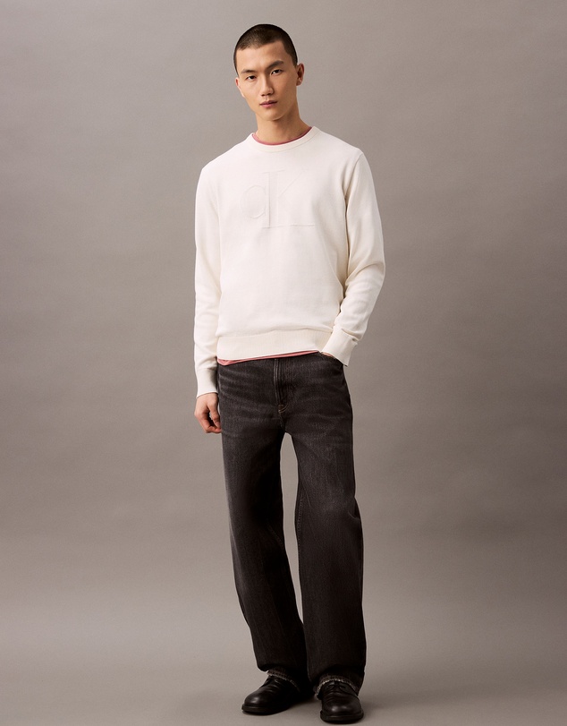 Calvin Klein Jeans - Smooth Cotton Monogram Logo Jumper