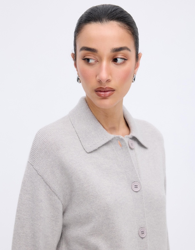 Minima Esenciales - Zoe Merino Wool Cashmere Blend Cardigan