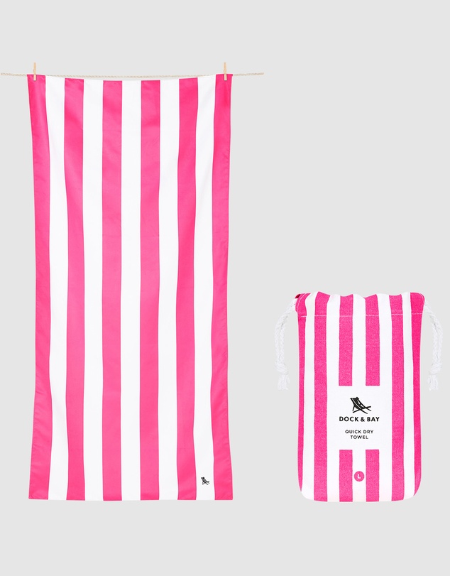 Dock & Bay - Beach Towel Cabana Collection L Phi Phi Pink