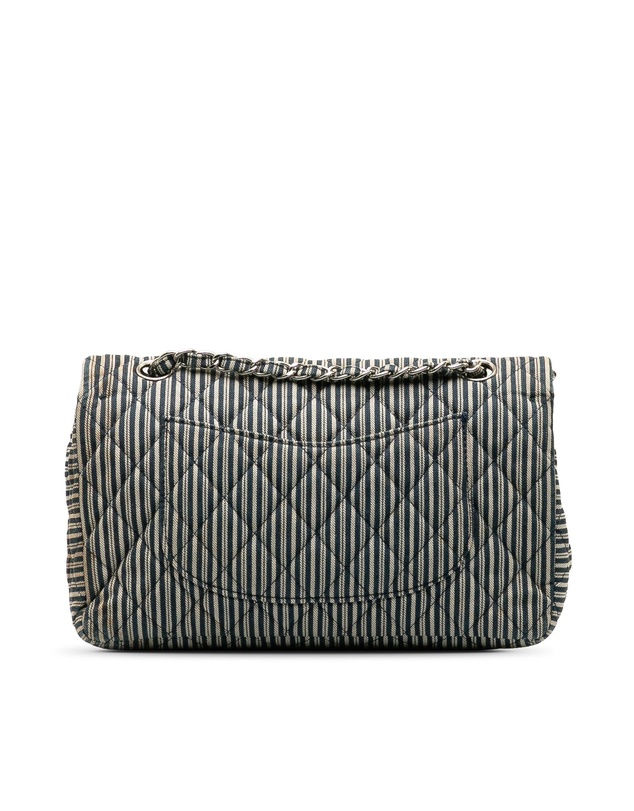 Pre-Loved by Azura Reborn - Pre-Loved chanel Striped Design Shoulder Bag with Chain Strap and Turn Lock Closure