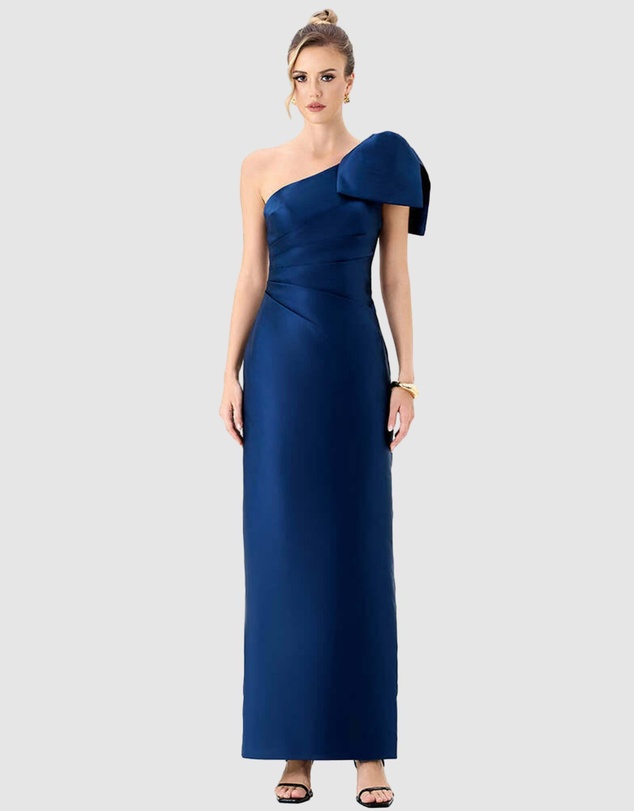 Bariano - Aramy One Shoulder Bow Gown