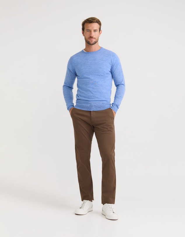 Oxford - Crew Neck Pure Wool Pullover