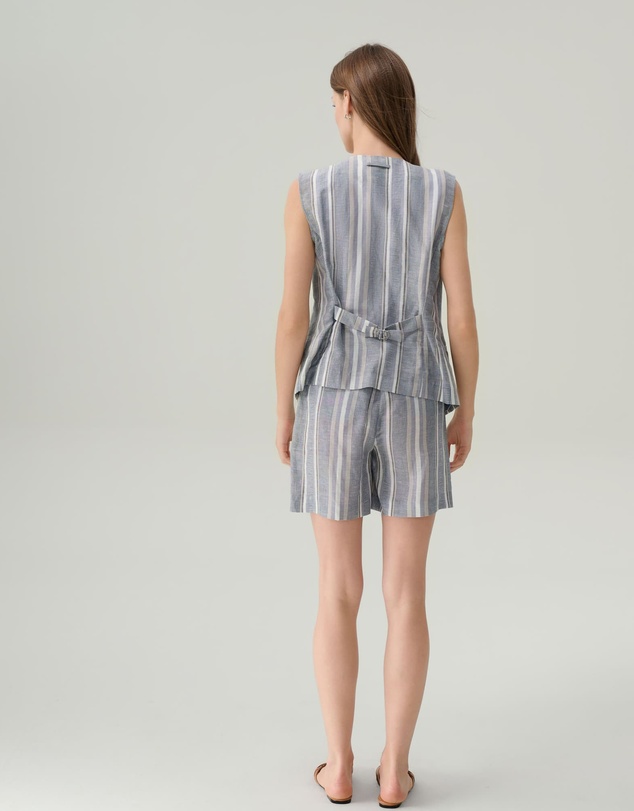 IDA+S - Joan Striped Linen Vest