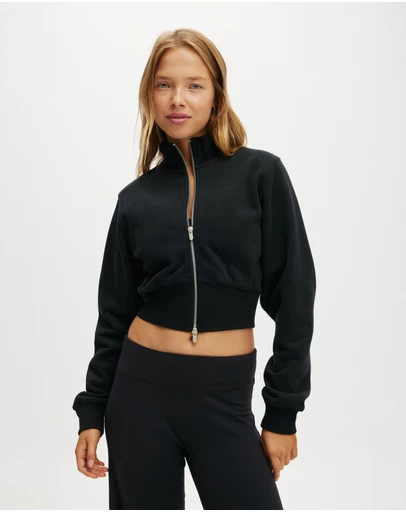 Cotton On Body Active - Plush Fitted Zip Through Jacket