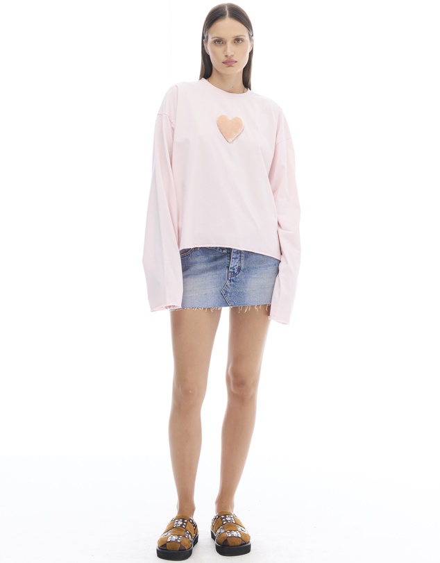 THE TALES - We Love Velvet Heart Long Sleeve Tee