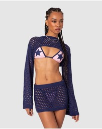 EDIKTED - Celena Crochet Shrug Top