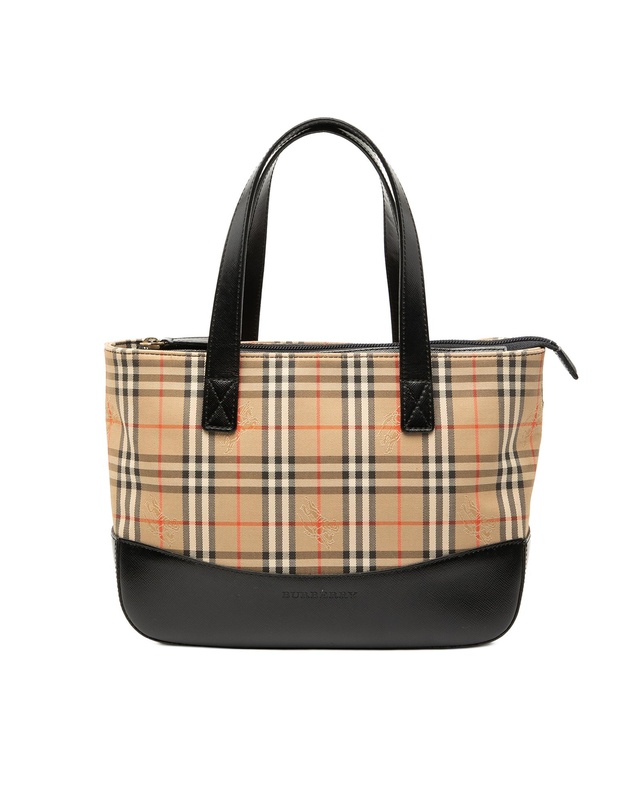 Pre-Loved by Azura Reborn - Pre-Loved Haymarket Check Canvas Handbag