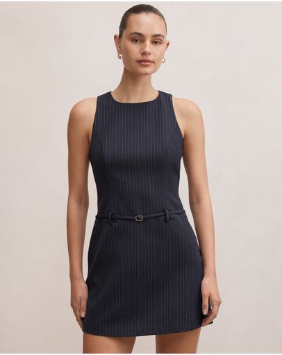 Navy Pinstripe