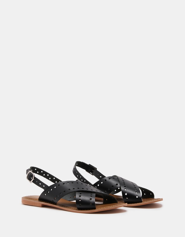 Just Because - Malita Leather Slingback Sandals