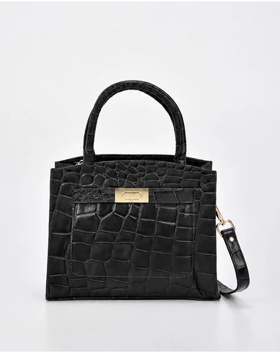 Cobb & Co - Brighton Leather Croc Crossbody