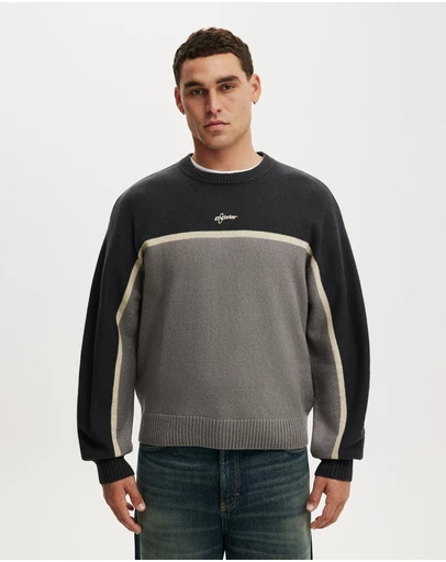 Cotton On - Panelled Crew Knit