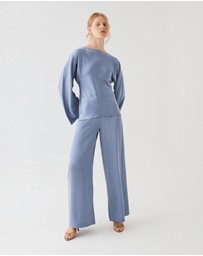 Forcast - Asma Satin Wide Leg Pants