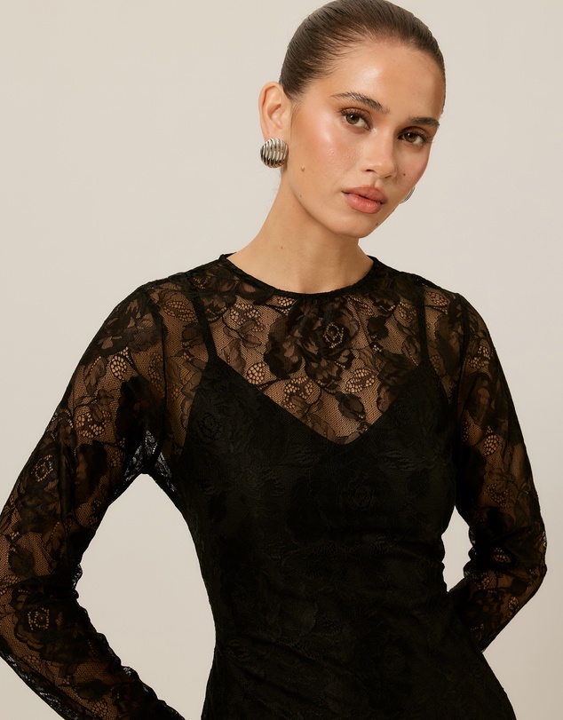 Tussah - Esme Lace Long Sleeve Maxi Dress