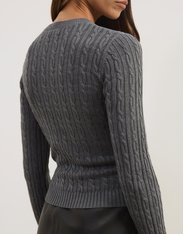 Atmos&Here - Tessa Crewneck Cable Knit Sweater