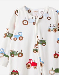 Cotton On Kids - Growie Long Sleeve Zip Romper