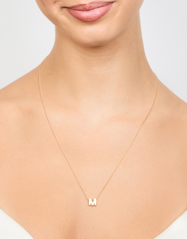 Lovisa - Gold Plated Sterling Silver Intial M Necklace