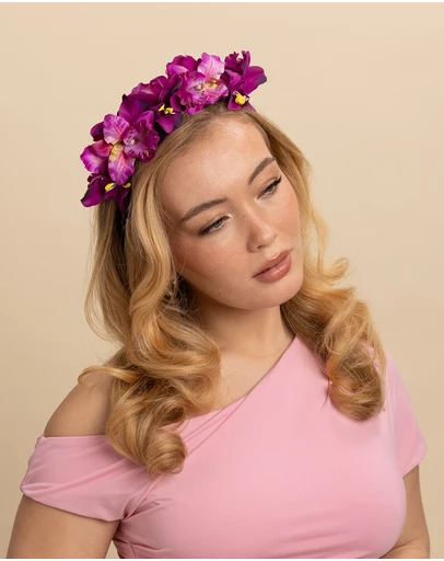 Morgan & Taylor - Amrita Flower Crown in Purple