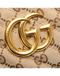 Pre-Loved by Azura Reborn - Pre-Loved Small GG Marmont Matelasse Canvas Crossbody