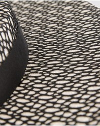 Max Alexander - White & Black lace-covered Boater Hat