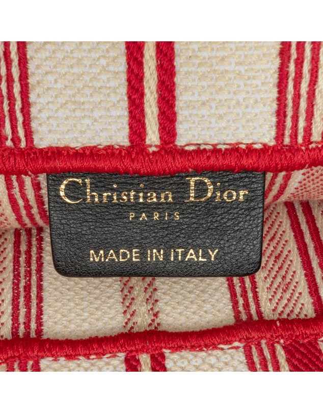 Dior - Pre-Loved Large Striped Book Tote