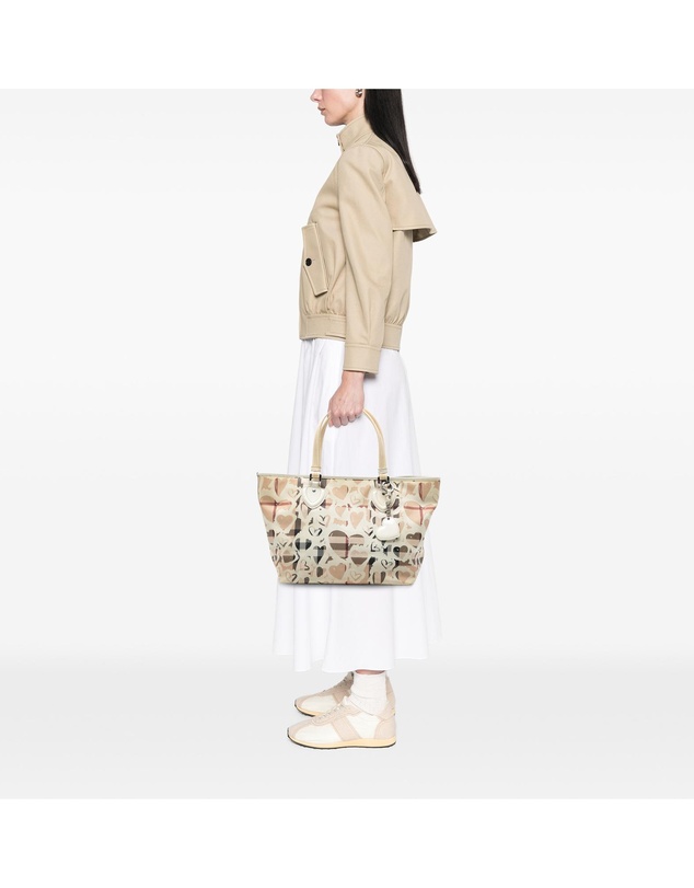 Pre-Loved by Azura Reborn - Pre-Loved House Check Coated Canvas Hearts Gracie Tote