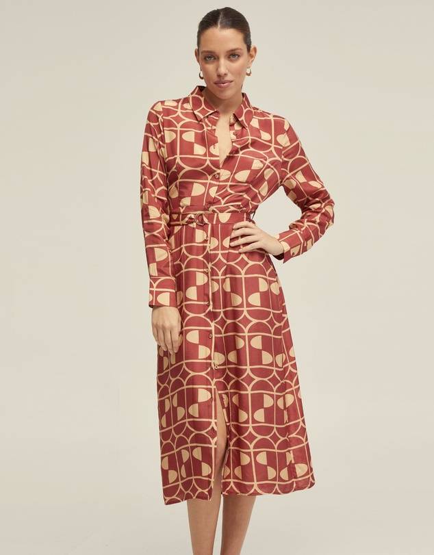 Oxford - Dianne Geo Print Shirt Dress