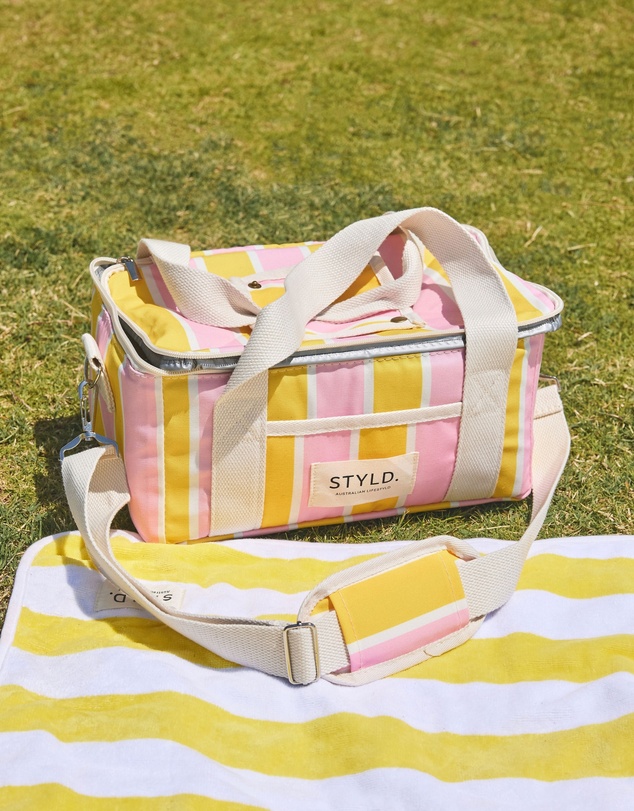 STYLD. - Baby, Let's Go Outside Cooler Bag - Candy Stripe