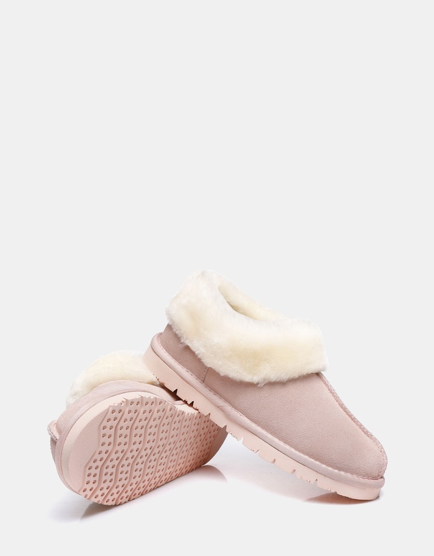 EVERAU - Australian Shepherd Ugg Homey Slipper Cow Leather Upper House Shoes