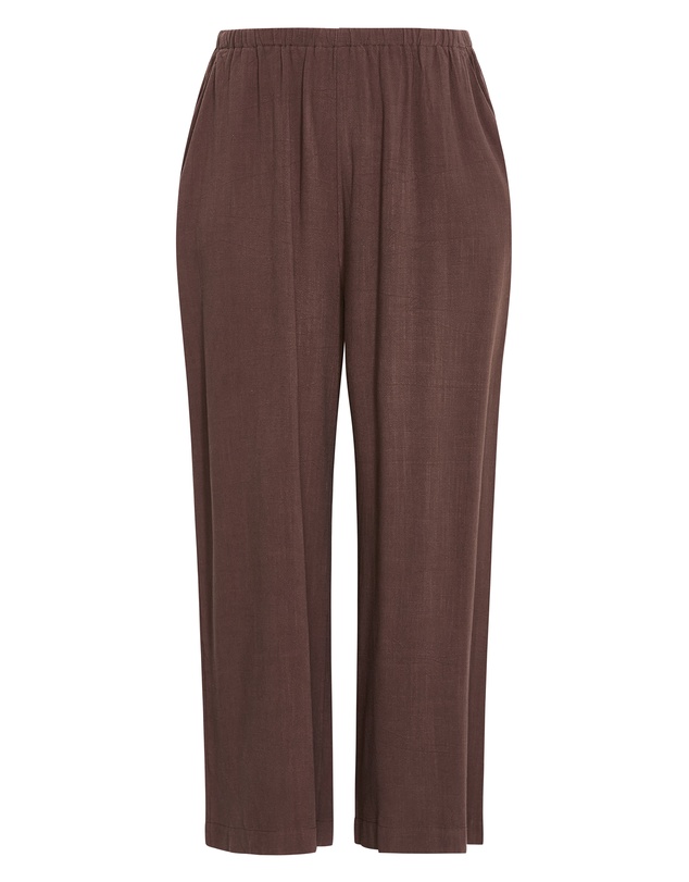 City Chic - Plus size Haven Relaxed Wide Leg Pant - chocolate