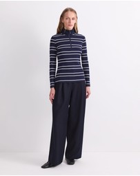 Sportscraft - Lucy Zip Funnel Neck Top