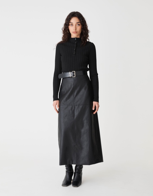 Forcast - Giselle Panel PU Skirt