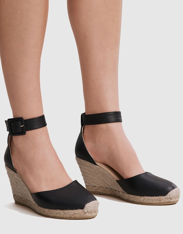 Country Road - Carolina Leather Espadrille Wedge