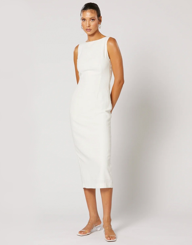 Winona - Siesta Midi Dress White